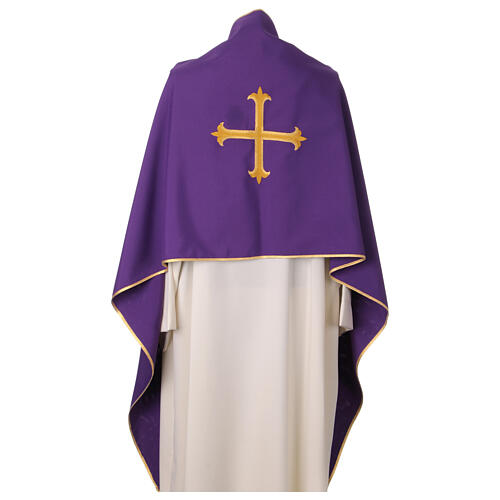 Humeral veil with gold embroidered cross in polyester 22