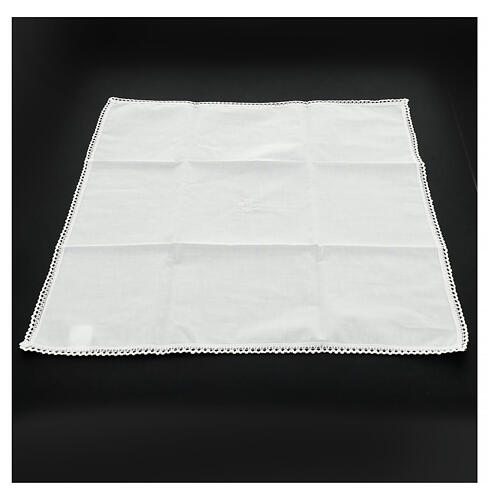 Corporal linen with silver cross lace 100% cotton 2