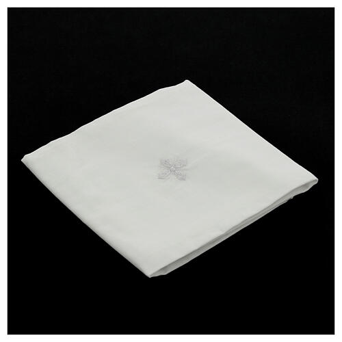 Corporal linen with silver cross lace 100% cotton 3