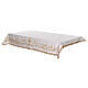 White altar tablecloth golden cross flowers silver gold s6