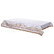 Ivory altar cloth with golden cross, golden and silver flowers s6