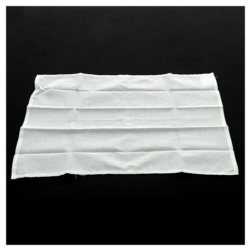 Purifikatorium mit Kreuzstickerei, weiß, 100 % Baumwolle – 43 × 32 cm 2