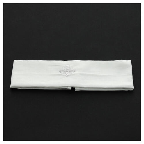 Purifikatorium mit Kreuzstickerei, weiß, 100 % Baumwolle – 43 × 32 cm 3