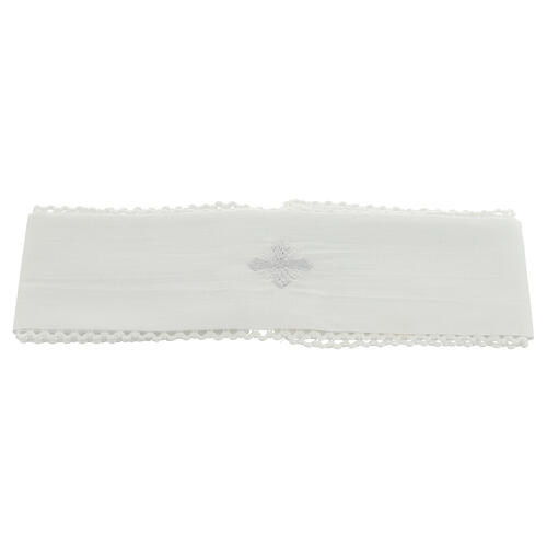 White cotton purificator with lace 1