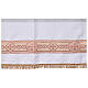 White linen altar cloth with red and gold embroidered crosses, 100x60 in s3