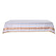 White altar tablecloth with red gold embroidered crosses linen 250x150 cm s2