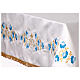 Tovaglia altare mariana fiori blu misto cotone 250x150 cm  s10