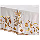 Marian altar cloth with embroidered golden roses, 100x60 in s11