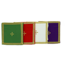 Corporal bag, 10x10 in, 4 liturgical colours