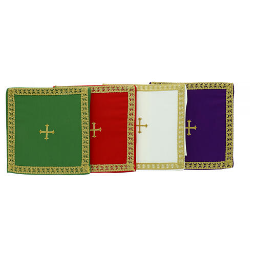 Corporal bag, 10x10 in, 4 liturgical colours 1