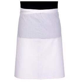 White apron for washing of the feet 100% cotton