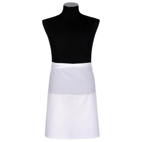 White apron for washing of the feet 100% cotton 3