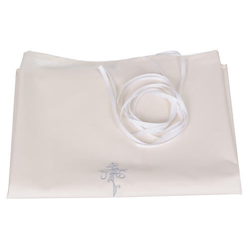 Amikt aus reiner Wolle mit gesticktem JHS-Kreuz – Elfenbeinfarben 7