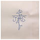 Ivory amice with embroidered JHS and cross, 100% cotton s2