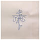 Amice cross JHS embroidered 100% ivory cotton s2