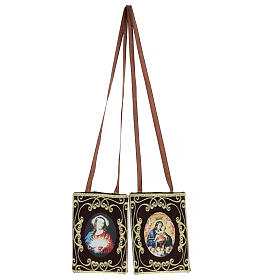 Besticktes Skapulier Madonna del Carmine 10x15 cm