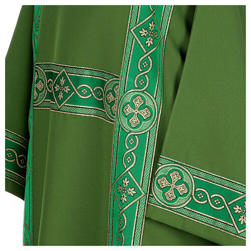 Dalmatic with embroidered galloon, golden crosse, 100% polyester 3
