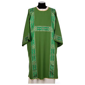 Dalmatic with golden crosses embroidered 100% polyester