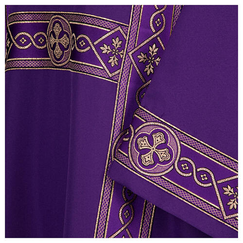 Dalmatic with golden crosses embroidered 100% polyester 9