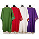 Dalmatic with golden crosses embroidered 100% polyester s10