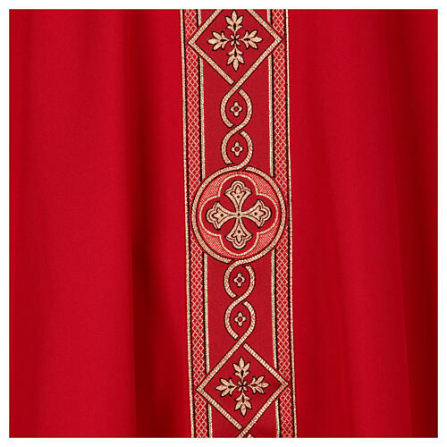 Kasel mit goldbesticktem Mittelstab – vier liturgische Farben, Polyester 5