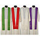 Kasel mit goldbesticktem Mittelstab – vier liturgische Farben, Polyester s11