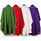 Chasuble with galloon of golden crosses, 4 liturgical colours, polyester s10