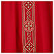 Chasuble bande brodée croix dorées 4 couleurs liturgiques polyester s5