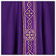 Chasuble bande brodée croix dorées 4 couleurs liturgiques polyester s9