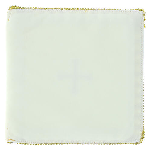 Palla mit Kreuzstickerei, Polyester mit herausnehmbarer Einlage – 18 × 18 cm, in vier liturgischen Farben 13