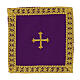 Véu cálice cruz bordada ouro forex removível s8