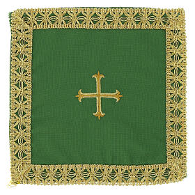 Removable forex gold embroidered cross chalice cover