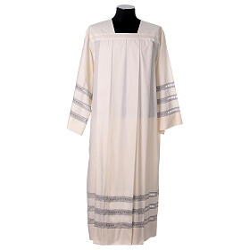 Three-fold alb tunic 65% cotton 35% polyester