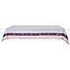 Altar cloth with purple galloon with embroidered crosses, 100% linen s2