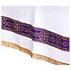 Altar cloth with purple galloon with embroidered crosses, 100% linen s12