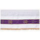 Altar tablecloth purple chevron cross embroidered 100% linen s3