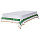 Altar cloth with green galloon, golden crosses, 100% linen s9