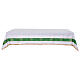 Altar tablecloth green chevron with crosses 100% linen s2