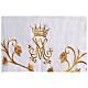 Marian altar cloth with golden embroidery and crystals, shining satin, 60x40 in s2
