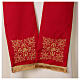 Priest stole with square embroidery and crystals, Vatican fabric, 4 colours s5