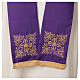 Priest stole with square embroidery and crystals, Vatican fabric, 4 colours s9