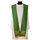 Vatican fabric stole with square embroidery and 4 color crystals s2