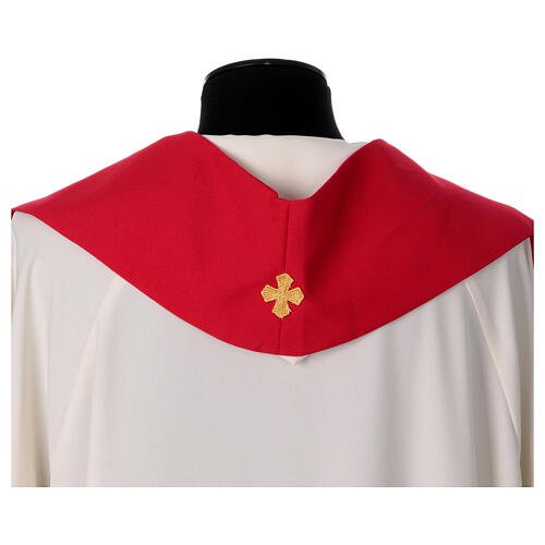 Estola símbolos franciscanos bordados tejido poliéster 12
