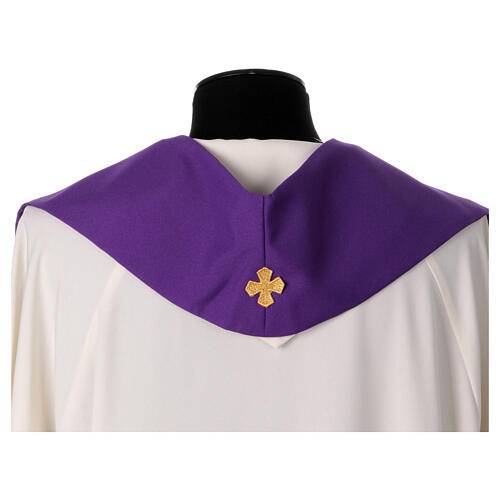 Stola simboli francescani ricami tessuto poliestere 14