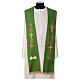 Stole with Franciscan symbols embroidery in polyester fabric s1