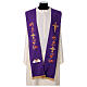 Stole with Franciscan symbols embroidery in polyester fabric s4