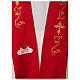 Stole with Franciscan symbols embroidery in polyester fabric s8