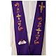 Stole with Franciscan symbols embroidery in polyester fabric s10