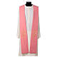 Stolone rosa 100% poliestere croce oro IHS s1