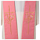 Stolone rosa 100% poliestere croce oro IHS s2